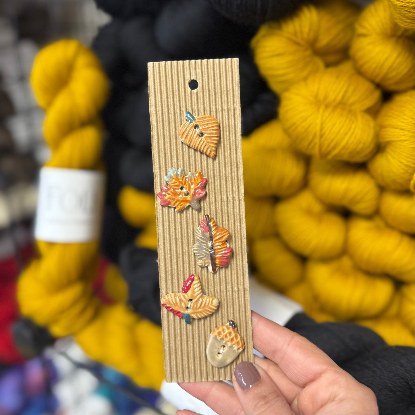 Leaves and Acorn Buttons