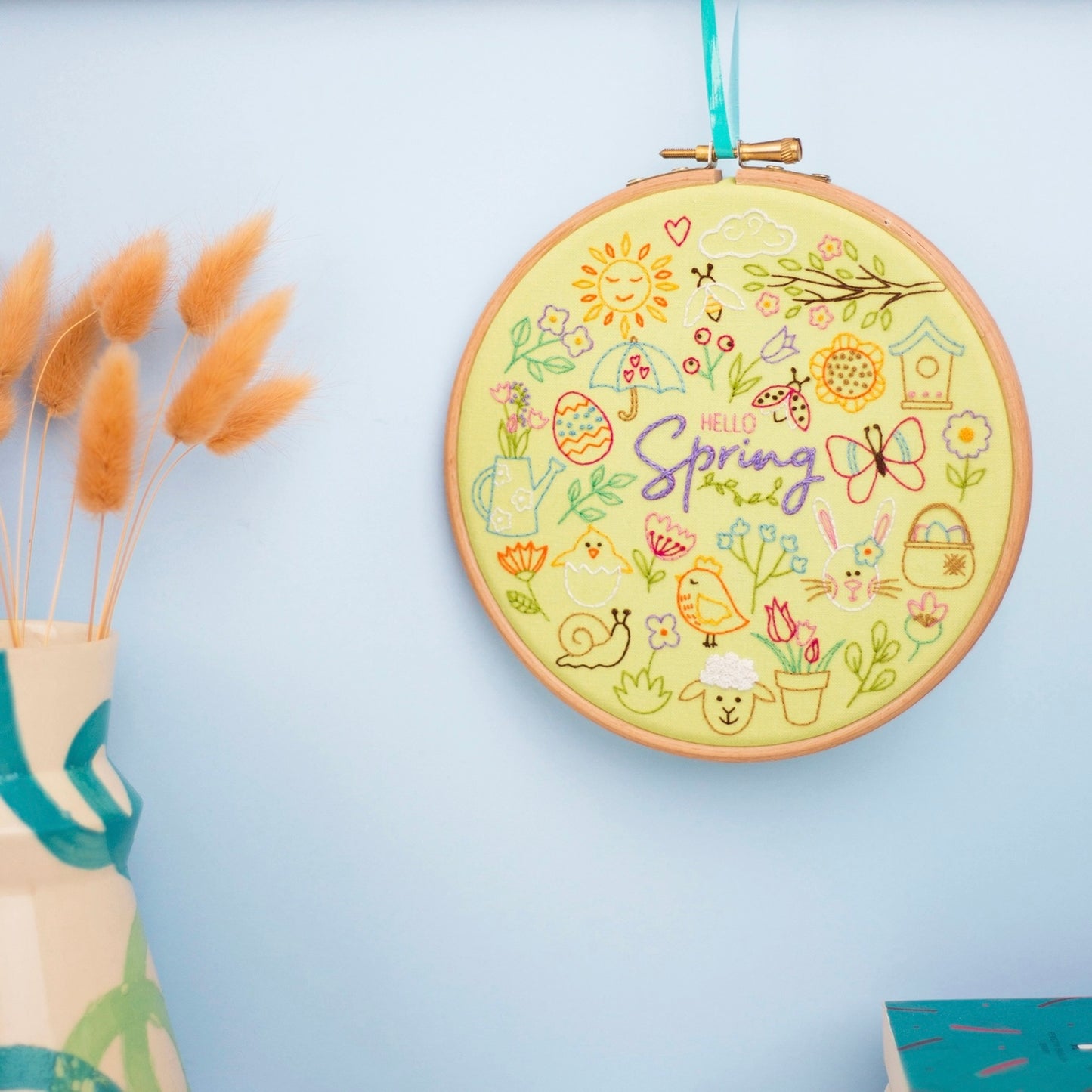 Hello Spring Seasonal Handmade Embroidery Craft Sewing Kit