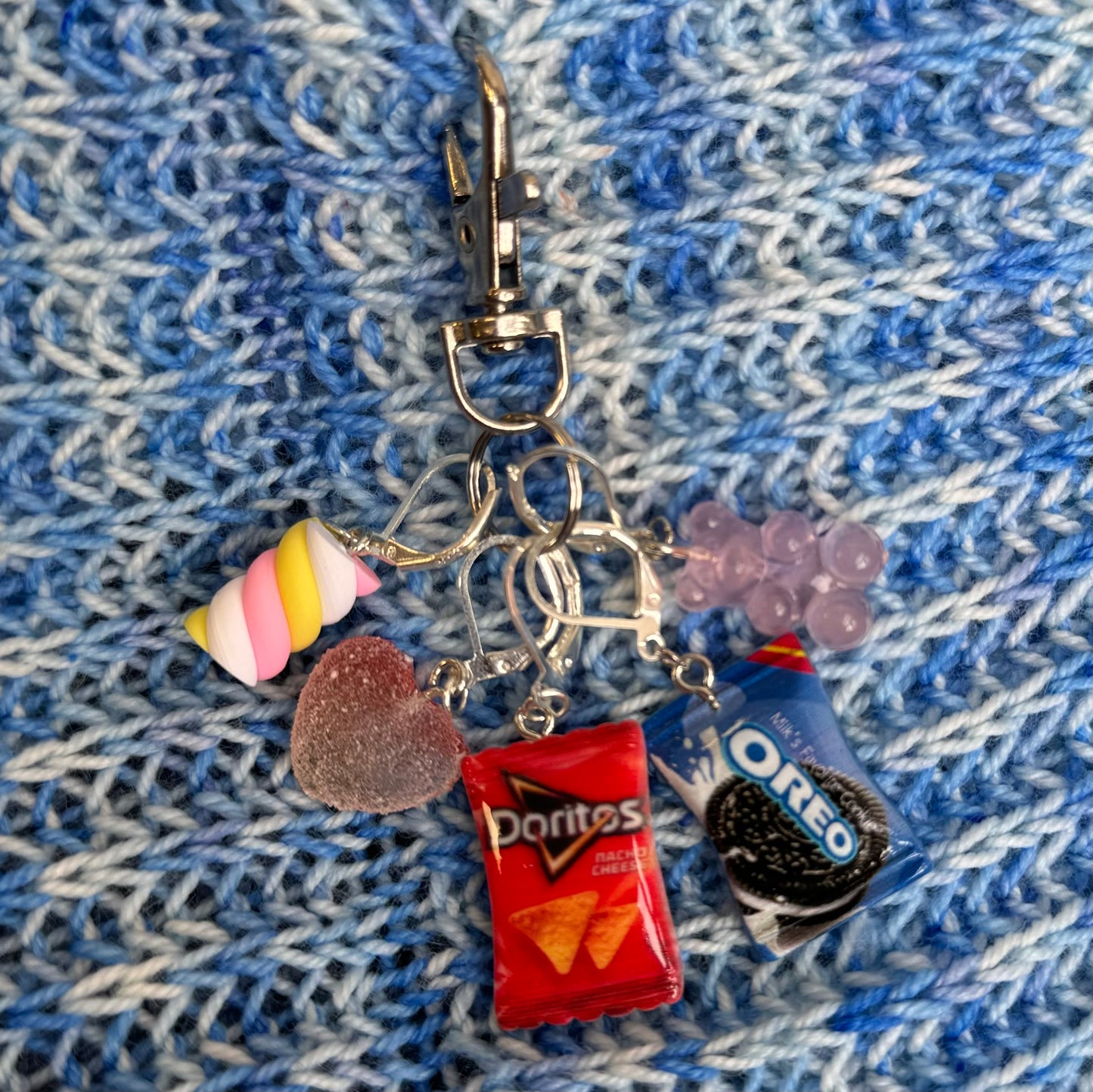 Snack Set of Stitch Markers- Made by Ellie