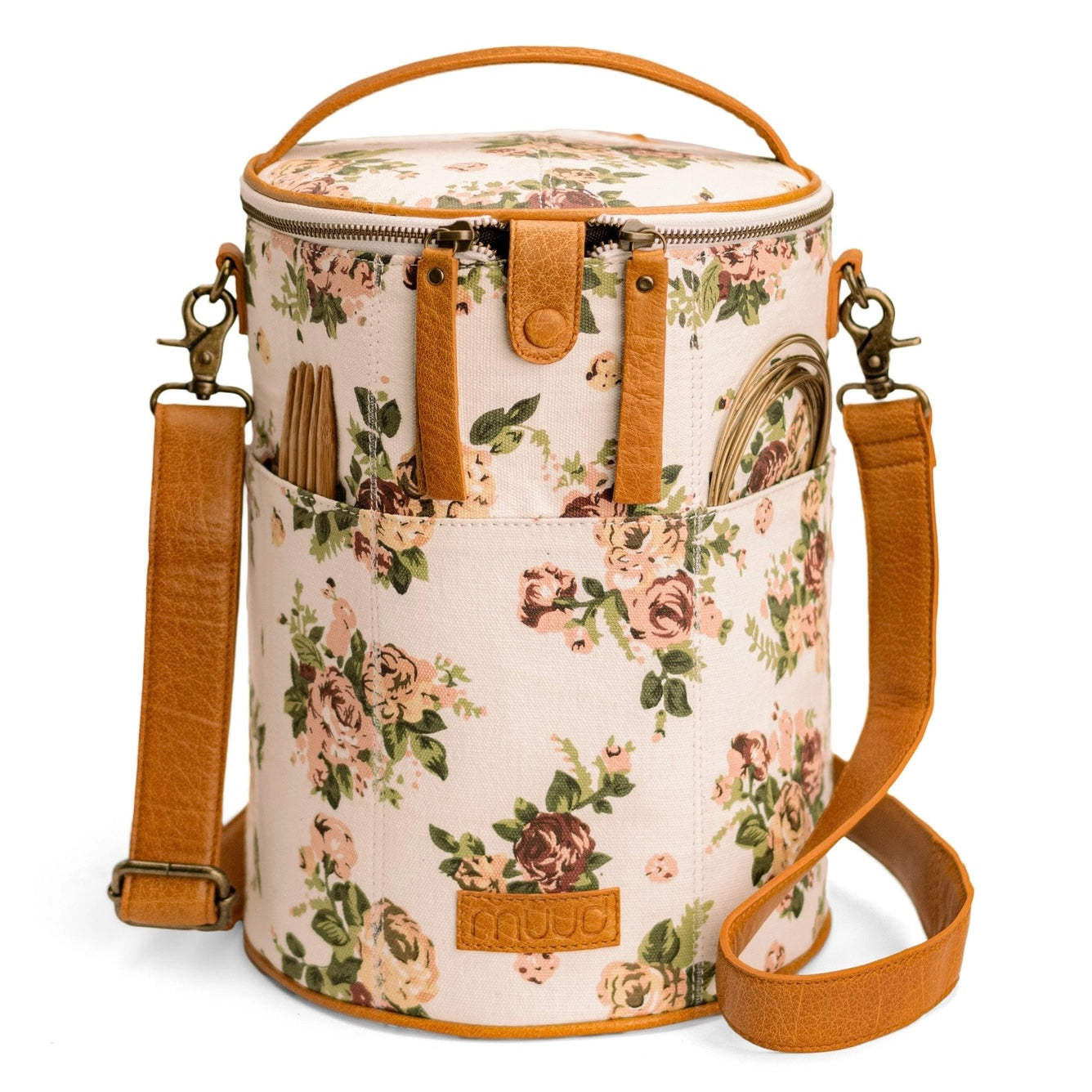 MUUD Saturn XL Project Bag- Canvas Floral