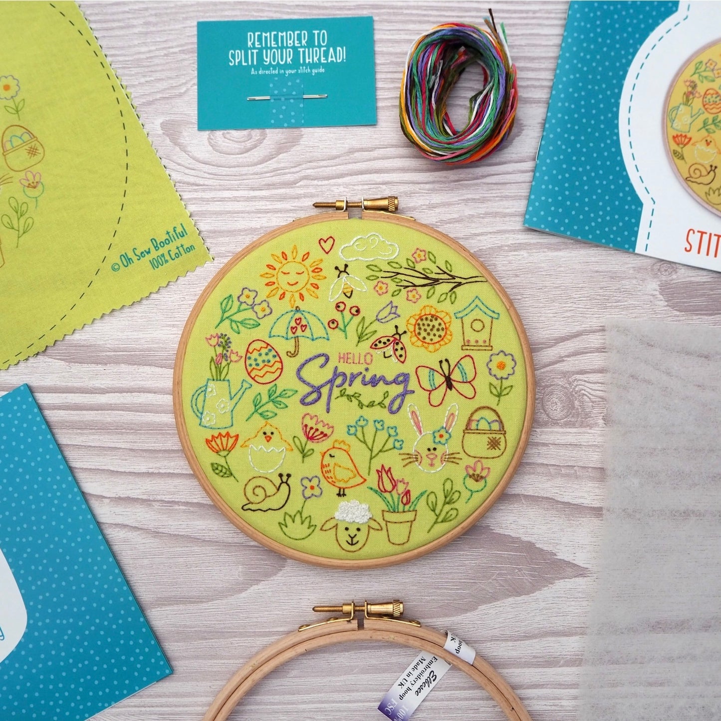 Hello Spring Seasonal Handmade Embroidery Craft Sewing Kit