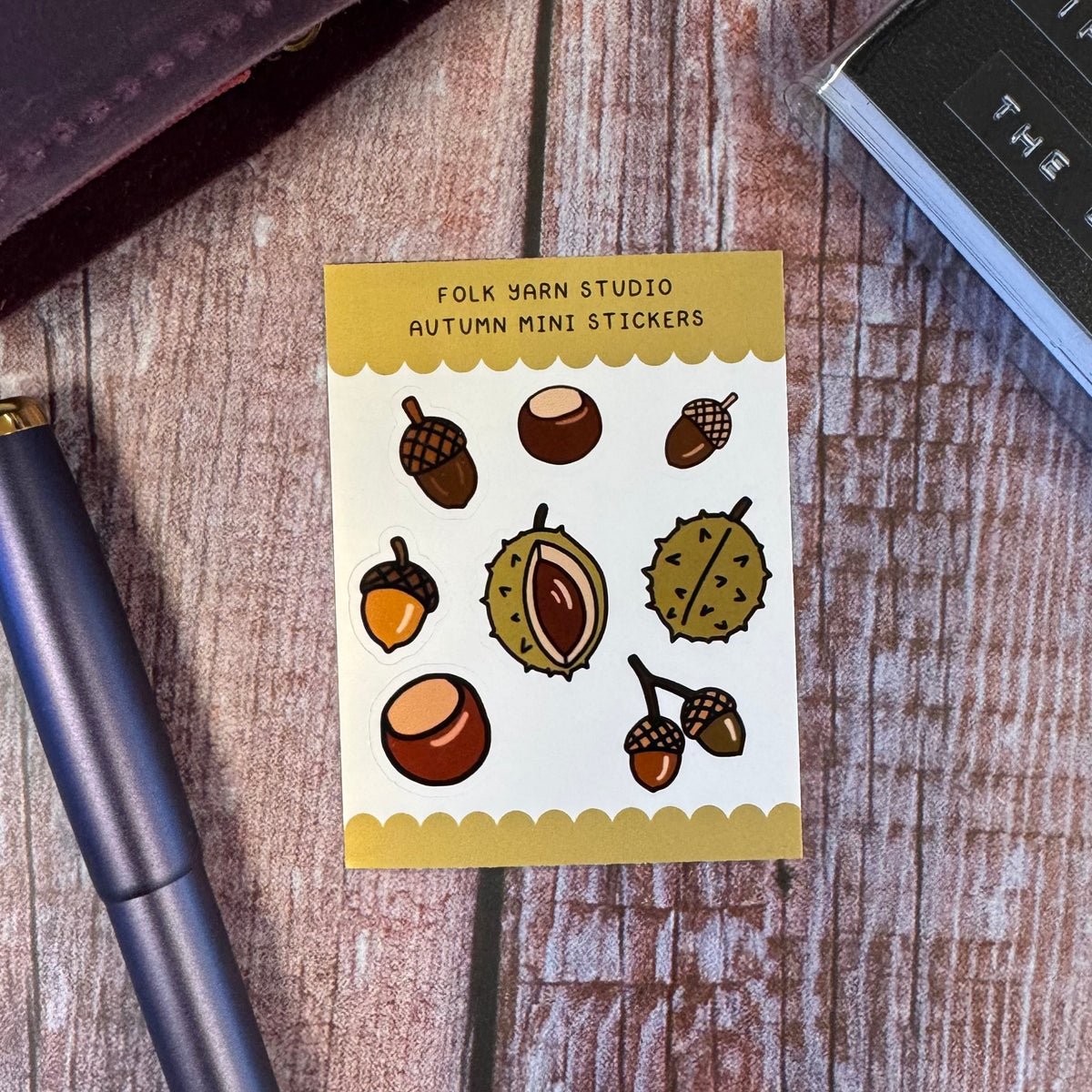 Conkers and Acorns Teeny Tiny Sticker Sheet