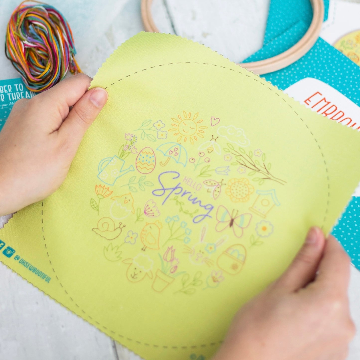 Hello Spring Seasonal Handmade Embroidery Craft Sewing Kit