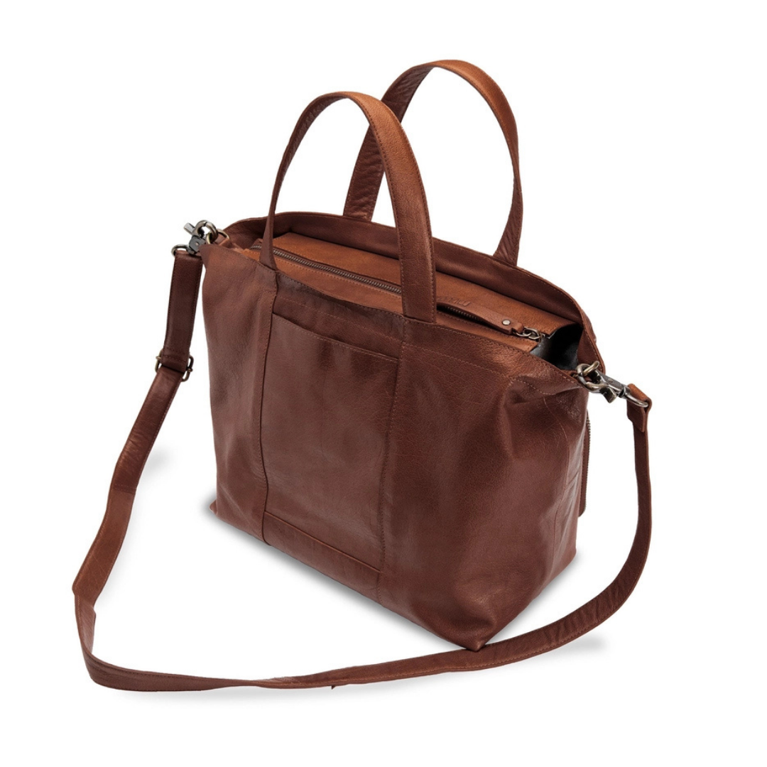 MUUD Hiba Project Bag With Zip - Rich Brown